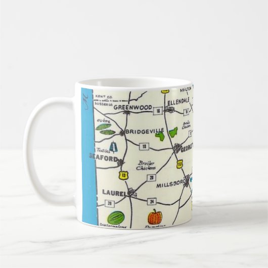 Rehoboth Bethany Beach Delaware Mug コーヒーマグカップ (左)