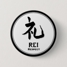 REIの点のbushidoの美徳の武士の漢字 缶バッジ