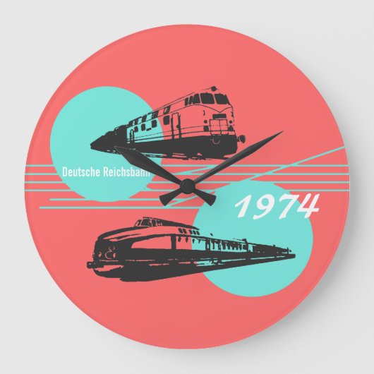 Reichsbahn Design ラージ壁時計 (正面)