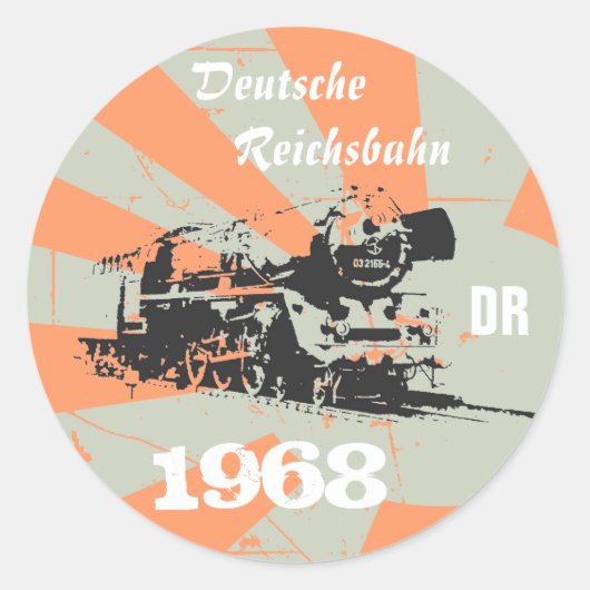 Reichsbahndesign DDR ラウンドシール (正面)