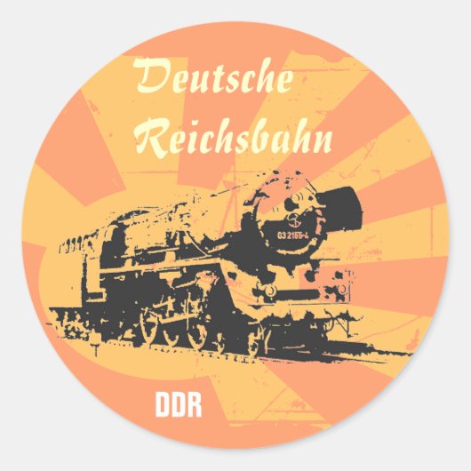 Reichsbahndesign DDR ラウンドシール (正面)