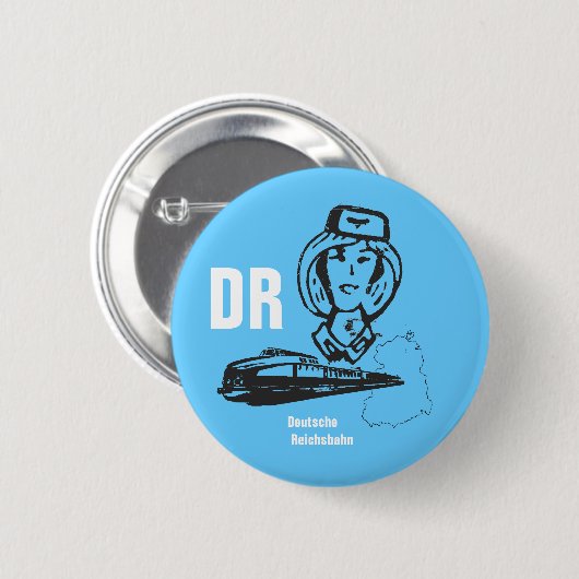 Reichsbahndesign DDR 缶バッジ (正面&裏面)