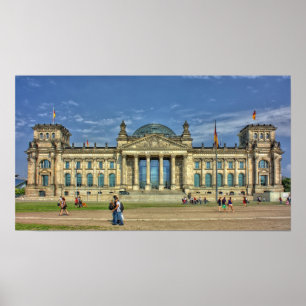 Reichstagの建物、ベルリン ポスター