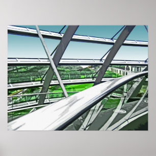 Reichstag / Bundestag,インテリアレール，ベルリン(r42ct) ポスター