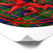 Reid Tartan Scottish Plaid Lion Rampant ポスター (角)