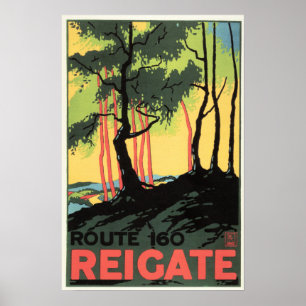 REIGATEルート160サリーイングランドヴィンテージ鉄道 ポスター