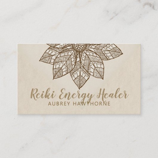 Reiki Energy Healer Lotus Flower  名刺 (正面)