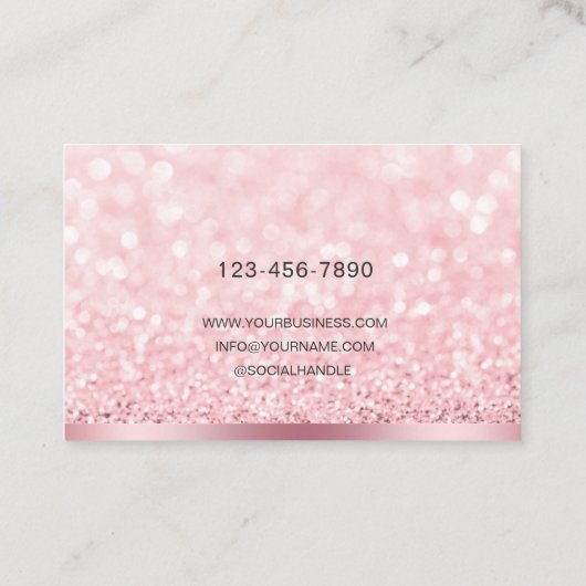 Reiki Healer Yoga Instructor Bokeh Lotus Pink  名刺 (裏面)