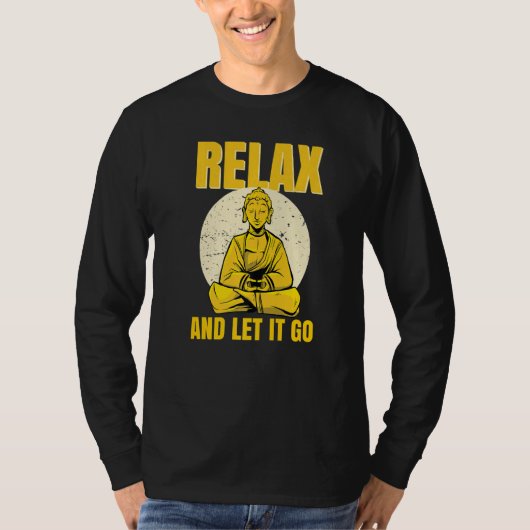 Reiki Healing Namaste Yoga Clothing - Buddha Relax Tシャツ (正面)