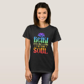 Reiki - It's Like A Hug For Your Soul Healing Hand Tシャツ (正面フル)