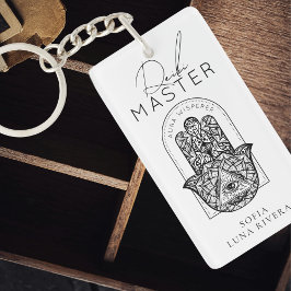 Reiki Master Hamsa Hand Evil Eye Yoga Therapist キーホルダー