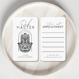 Reiki Master Hamsa Hand Evil Eye Yoga Therapist 予約カード