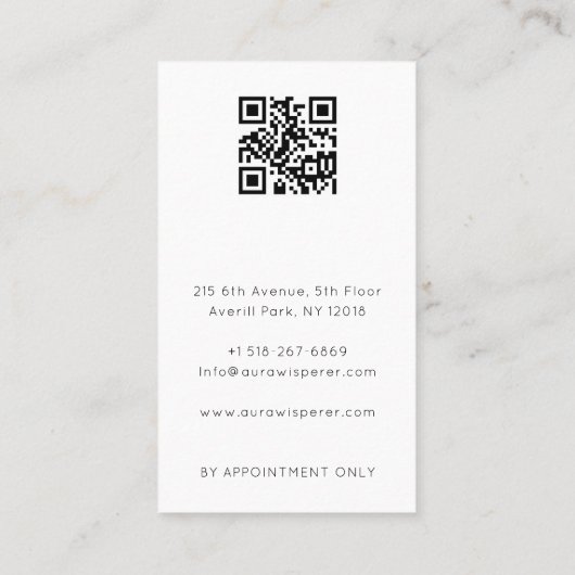 Reiki Master Minimalist Hansa Hand Arch 名刺 (裏面)