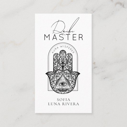 Reiki Master Minimalist Hansa Hand Arch 名刺 (正面)
