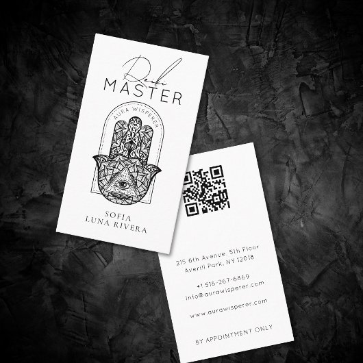 Reiki Master Minimalist Hansa Hand Arch 名刺