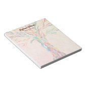Reiki Master Rainbow Tree Personalized ノートパッド (アングル)