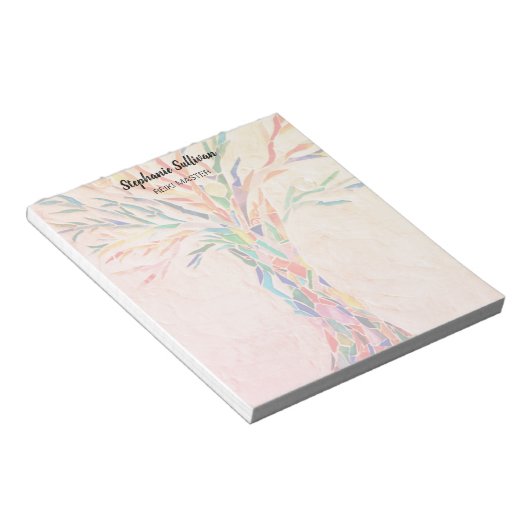 Reiki Master Rainbow Tree Personalized  ノートパッド (アングル)