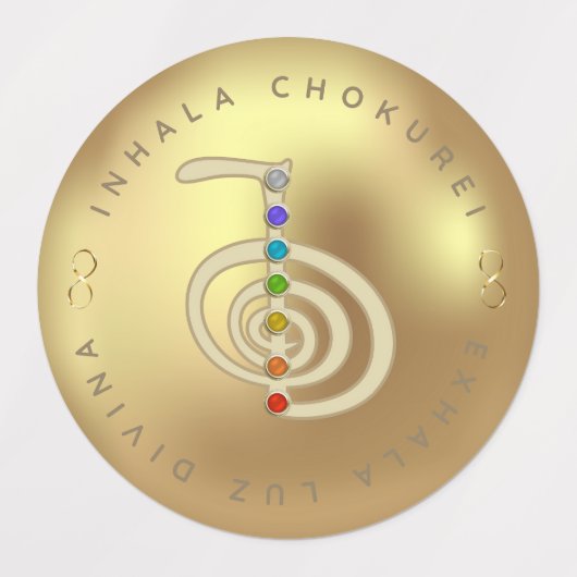 Reiki simbolos para el terapeuta ラベル (デザイン1)