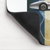 Reims Racetrack Vintage Mercedes マウスパッド (コーナー)