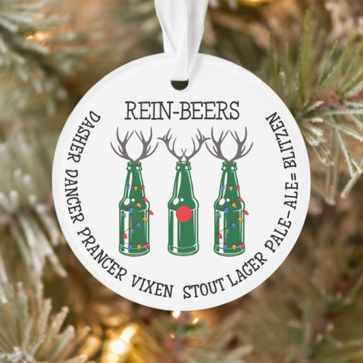 Rein-Beers Tree Ornament – A Hoppy Christmas Twist オーナメント (ツリー)