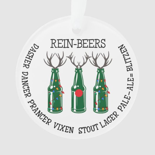 Rein-Beers Tree Ornament – A Hoppy Christmas Twist オーナメント (正面)