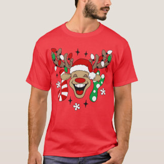Rein Rudolph Christmas Ugly Christmas Sweater girl Tシャツ