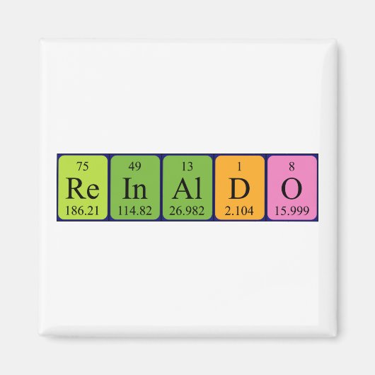 Reinaldo周期表名磁石 マグネット (正面)
