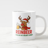 Reinbeer Funny Christmas Reindeer Beer Mug  ジャンボコーヒーマグカップ (右)