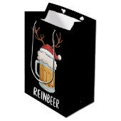 Reinbeer Funny Couples Christmas Matching Holiday  ミディアムペーパーバッグ (正面アングル)