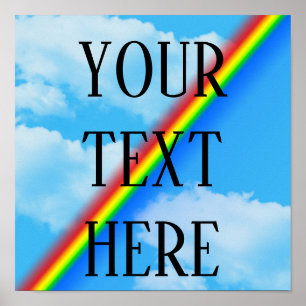 Reinbow Poster Your Text Here ポスター