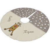 Reindeerおもしろい Starsパーソナル化可能な子供 ブラッシュドポリエステルツリースカート (アングル)