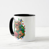 Reindeer an wreath Mug マグカップ (正面左)