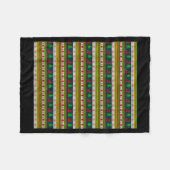 Reindeer And Christmas Tree Knit Pattern フリースブランケット (正面(横))