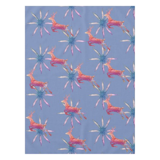 Reindeer and Snowflakes テーブルクロス (正面)