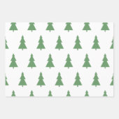 Reindeer And Trees Christmas Pattern Gift Wrapping ラッピングペーパーシート (正面2)
