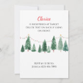 Reindeer Baby Shower Invitation 招待状 (裏面)