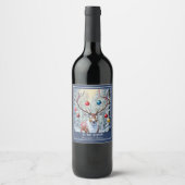 Reindeer Christmas ワインラベル (正面)