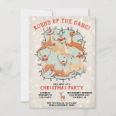 Reindeer Christmas adult or kids holiday party 招待状 (正面)
