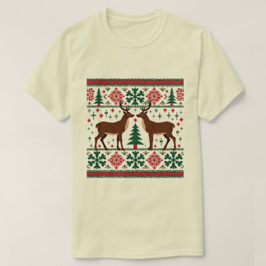 Reindeer Christmas Cheer Tシャツ (デザイン正面)