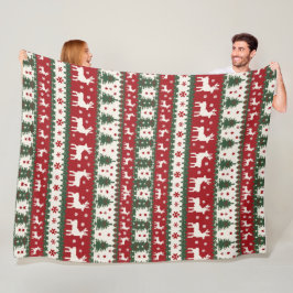 Reindeer Christmas Fleece Blanket フリースブランケット