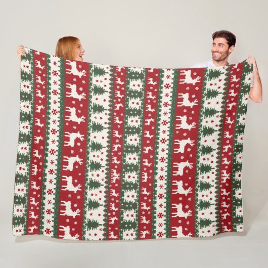 Reindeer Christmas Fleece Blanket フリースブランケット (インサイチュ)