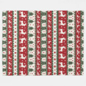 Reindeer Christmas Fleece Blanket フリースブランケット (正面(横))