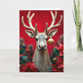 Reindeer Christmas Greeting Card カード (正面)