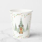 Reindeer Christmas Holiday Lights Winter Trees 紙コップ (裏面)