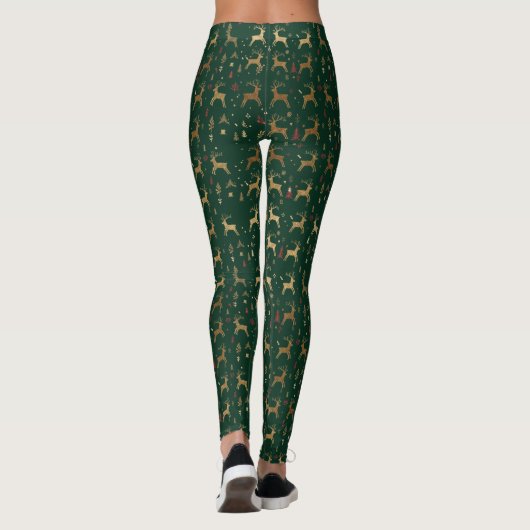 Reindeer Christmas Leggings レギンス (裏面)