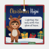 Reindeer Christmas Ornament セラミックオーナメント (裏面)