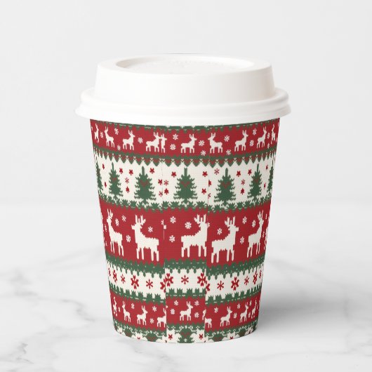Reindeer Christmas Paper Cup 紙コップ (左)