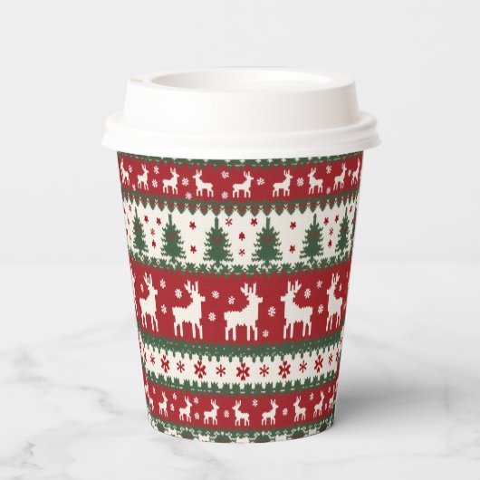 Reindeer Christmas Paper Cup 紙コップ (裏面)