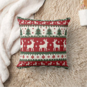 Reindeer Christmas Pillow クッション (ブランケット)