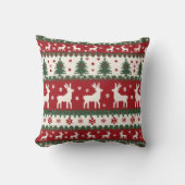 Reindeer Christmas Pillow クッション (正面)